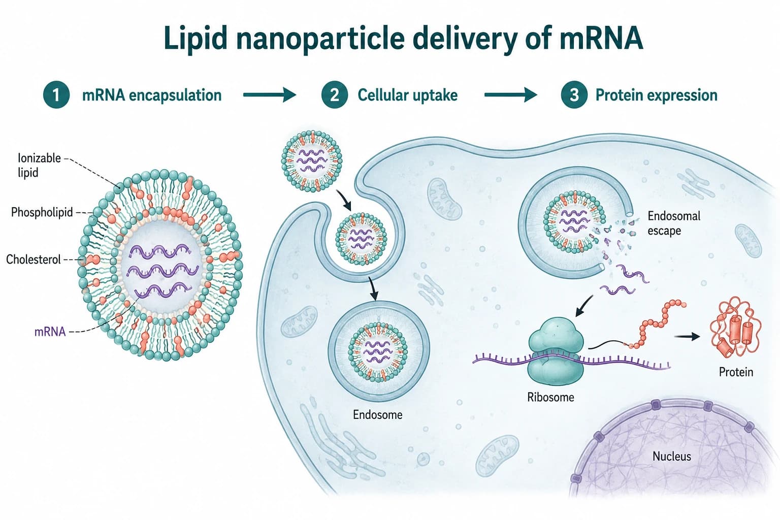 리포좀 나노입자의 mRNA 전달